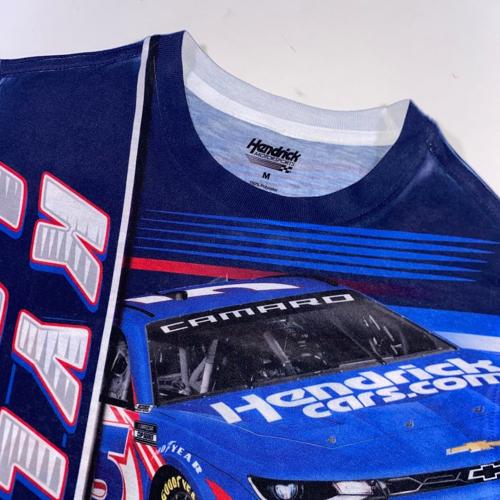 Hendrick Motorsports Kyle Larson 5 NASCAR T-Shirt Men Medium Blue All Over Print